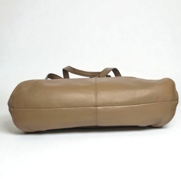 Coach F24961 Campbell Belle Carryall Tan Leather Tote Bag Authentic - Picture 7 of 16